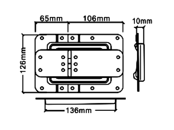 LARGE DOUBLE HINGE